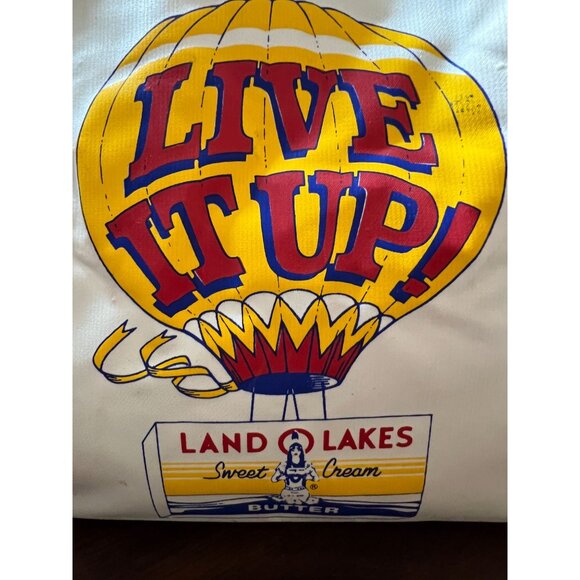 Land O Lakes Butter Tote Bag Live It Up Northwest Orient 747 Zipper Closure - Picture 2 of 6